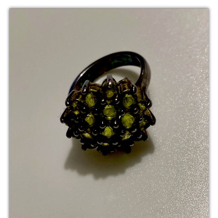 Peridot Gemstone Ring Size 7